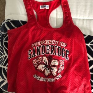 Red Mesh Racerback Tank